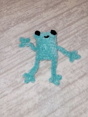Plush Frog Stuffed Toy - Aqua Blue